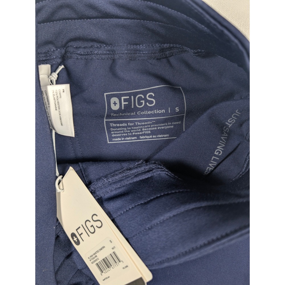 FIGS Scrub Pants Womens Small Navy Zamora High Waisted Yoga Jogger W22SW2012 NEW - Picture 8 of 11